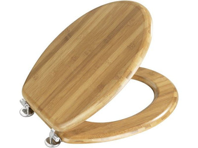Wenko WC bril Bamboe donkerbruin FSC hout