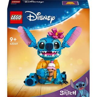 De LEGO Disney Stitch - 43249 set van LEGO heeft een levendige Stitch die een ijsje vasthoudt, met een roze strik en een klein geel figuurtje op zijn hoofd - een ideaal cadeau voor kinderen vanaf 9 jaar.