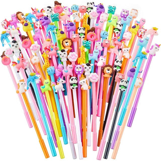 Fleur je schattige briefpapier op met 80 Stuks Cartoon Gel Inkt Pennen-assorti Kawaii pennen met kleurrijke en schattige dieren van DealFixers, perfect voor fans van Japanse kawaii stijl.