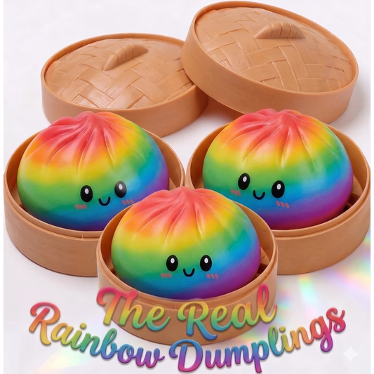 Dumplings Squishy XL RAINBOW Version - Squishy Dumplings