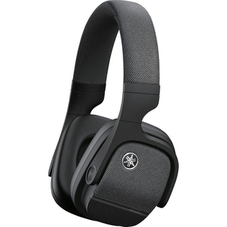 De Yamaha YH-L700A Hoofdtelefoon in zwart is een draadloze hoofdtelefoon voor over de oren met zachte oorschelpen, een hoofdband van gaas, het Yamaha-logo en geavanceerde Yamaha-technologieën voor meeslepende 3D SOUND FIELD-audio.