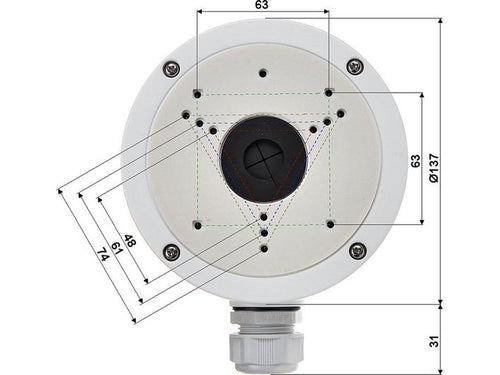 Hikvision DS-1280ZJ-S plafondsteun wit