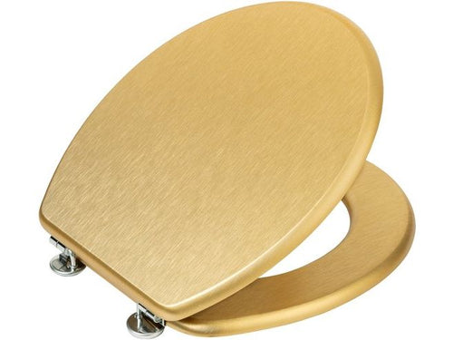 Wenko WC bril Aldeno mat goud MDF