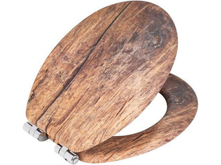 Wenko WC bril Rustic houtdecor softclose
