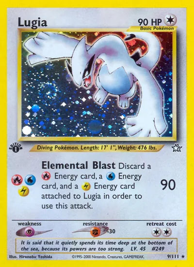 Originele Pokémon-kaart Lugia uit Neo Genesis (2000), 9/111