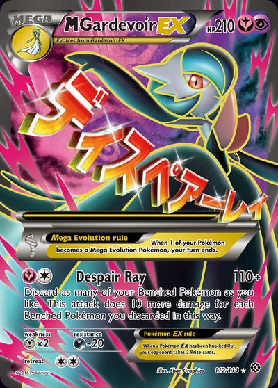 Originele Pokémon-kaart M Gardevoir-EX uit Steam Siege (2016), 112/114